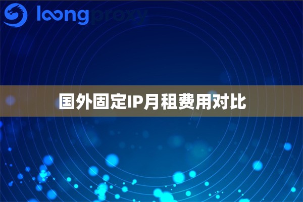 国外固定IP月租费用对比