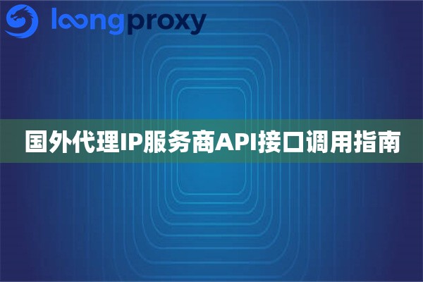 国外代理IP服务商API接口调用指南