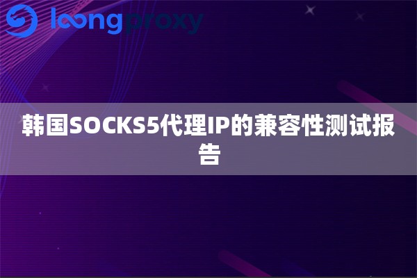 韩国SOCKS5代理IP的兼容性测试报告