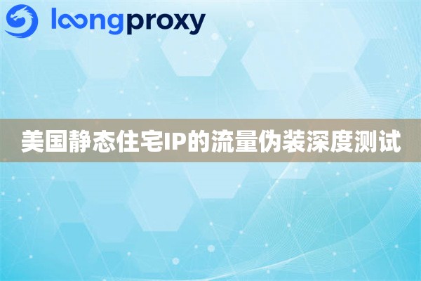 美国静态住宅IP的流量伪装深度测试