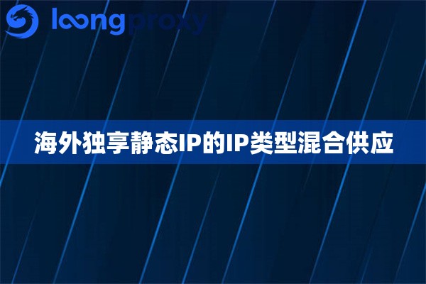 海外独享静态IP的IP类型混合供应
