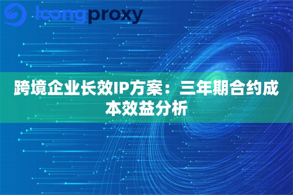 跨境企业长效IP方案：三年期合约成本效益分析