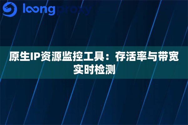 原生IP资源监控工具：存活率与带宽实时检测