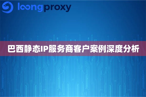 巴西静态IP服务商客户案例深度分析