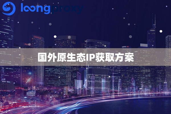 国外原生态IP获取方案