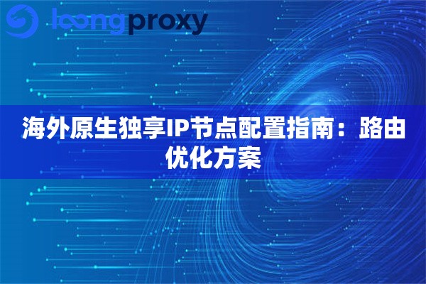 海外原生独享IP节点配置指南：路由优化方案