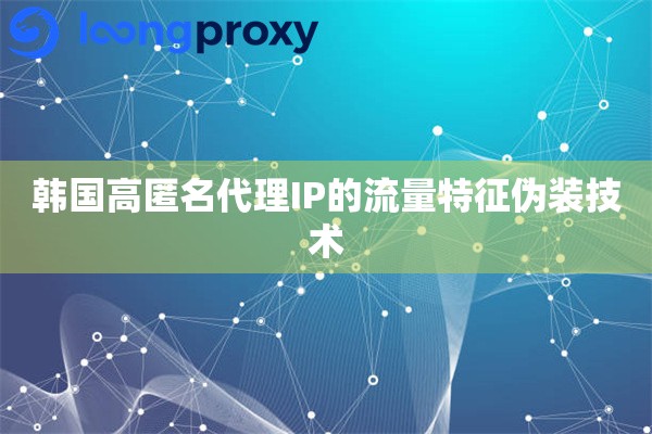 韩国高匿名代理IP的流量特征伪装技术