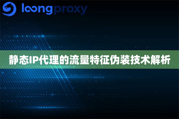 静态IP代理的流量特征伪装技术解析