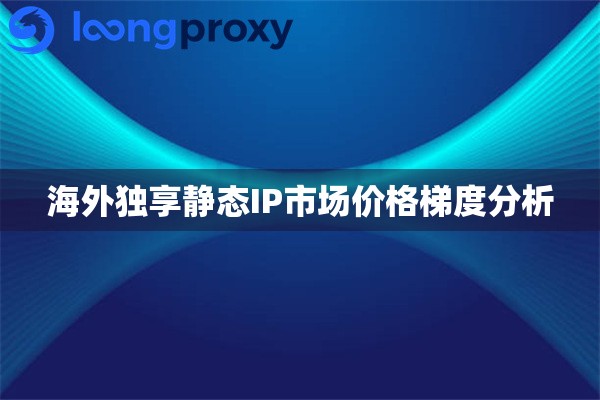 海外独享静态IP市场价格梯度分析