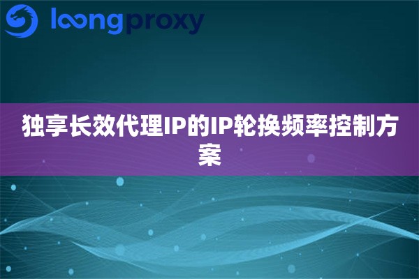 独享长效代理IP的IP轮换频率控制方案
