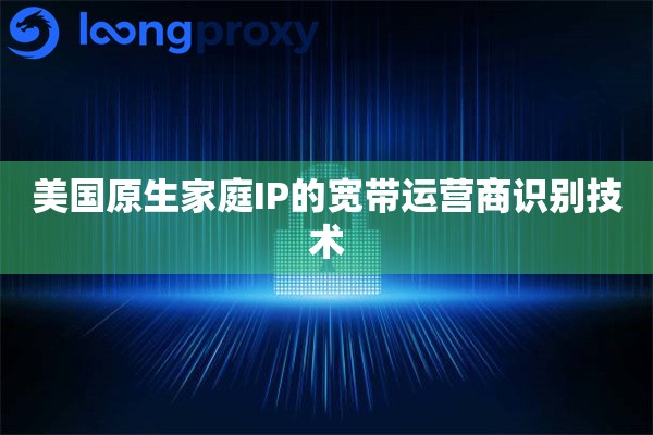 美国原生家庭IP的宽带运营商识别技术