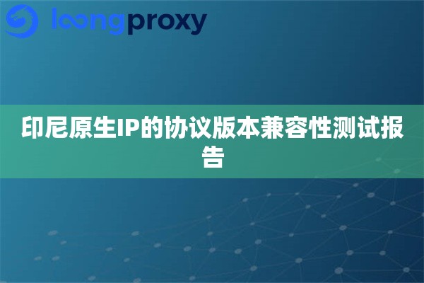 印尼原生IP的协议版本兼容性测试报告
