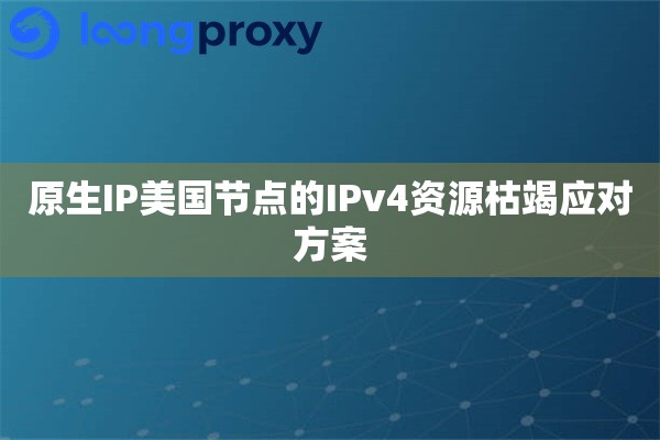 原生IP美国节点的IPv4资源枯竭应对方案