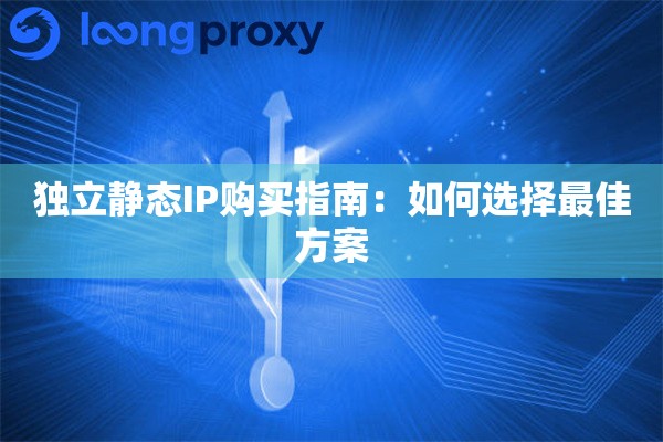 独立静态IP购买指南：如何选择最佳方案