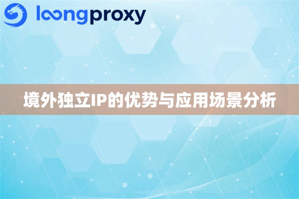 境外独立IP的优势与应用场景分析