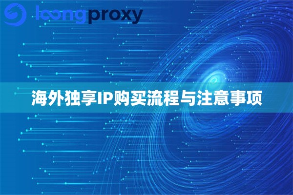 海外独享IP购买流程与注意事项