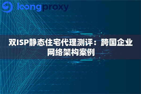 双ISP静态住宅代理测评：跨国企业网络架构案例