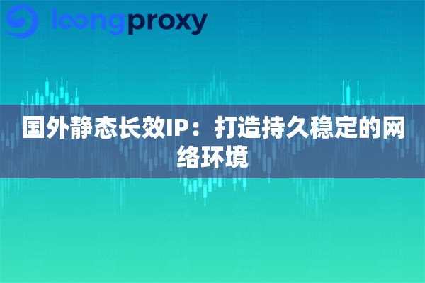 国外静态长效IP：打造持久稳定的网络环境