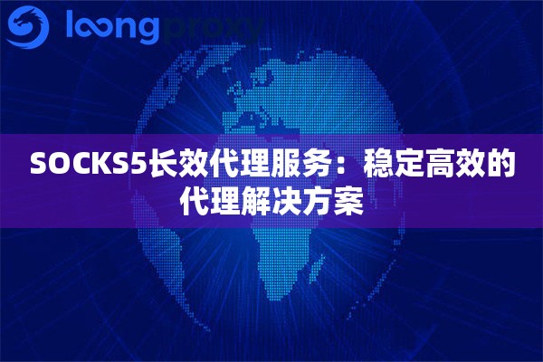 SOCKS5长效代理服务：稳定高效的代理解决方案