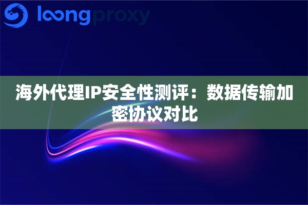 海外代理IP安全性测评：数据传输加密协议对比