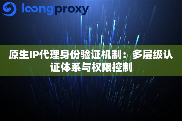 原生IP代理身份验证机制：多层级认证体系与权限控制