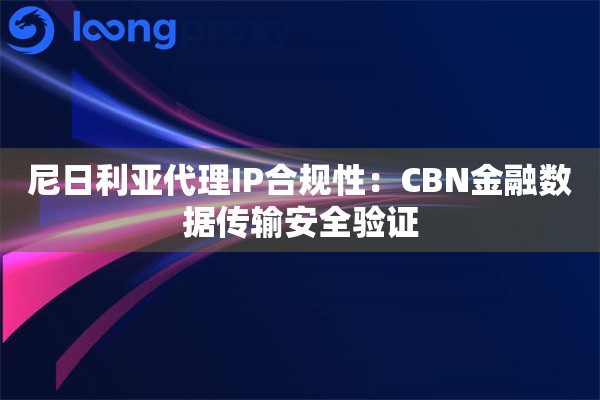 尼日利亚代理IP合规性：CBN金融数据传输安全验证