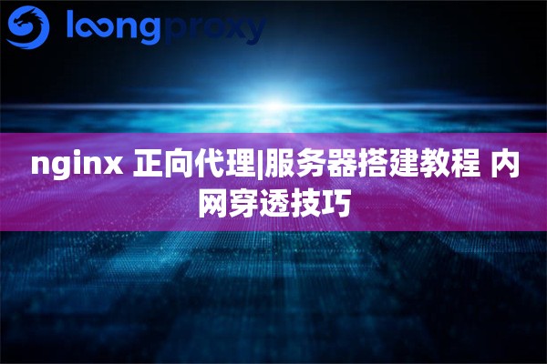 nginx 正向代理|服务器搭建教程 内网穿透技巧