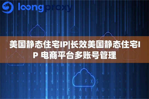 美国静态住宅IP|长效美国静态住宅IP 电商平台多账号管理