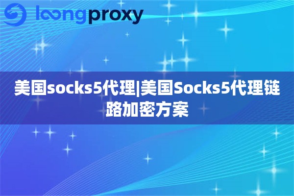 美国socks5代理|美国Socks5代理链路加密方案