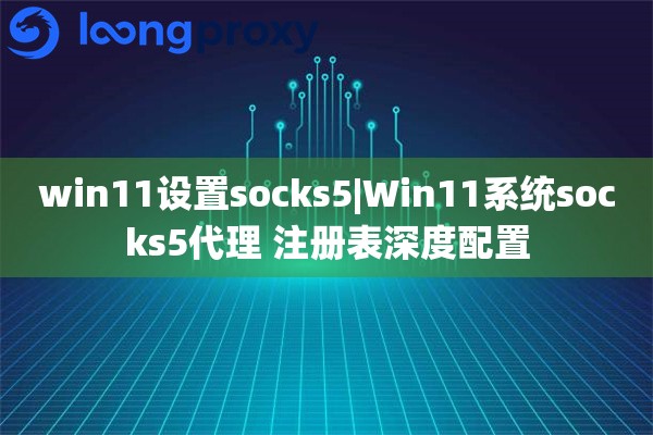 win11设置socks5|Win11系统socks5代理 注册表深度配置