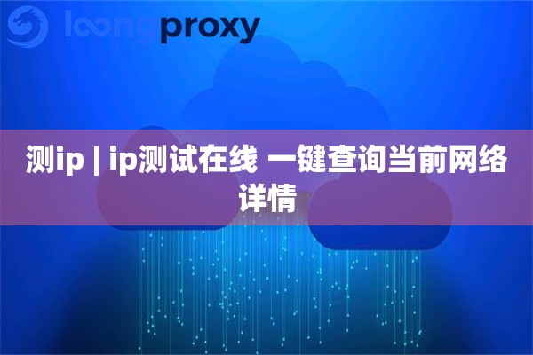 测ip | ip测试在线 一键查询当前网络详情