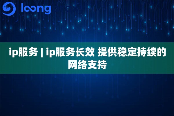 ip服务 | ip服务长效 提供稳定持续的网络支持