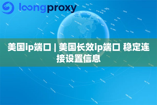 美国ip端口 | 美国长效ip端口 稳定连接设置信息