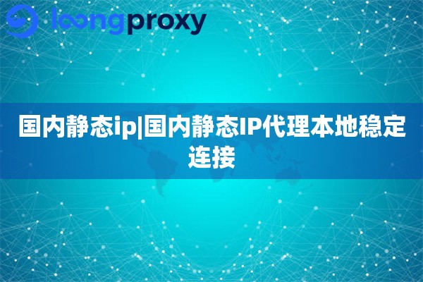 国内静态ip|国内静态IP代理本地稳定连接