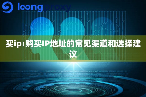 买ip:购买IP地址的常见渠道和选择建议