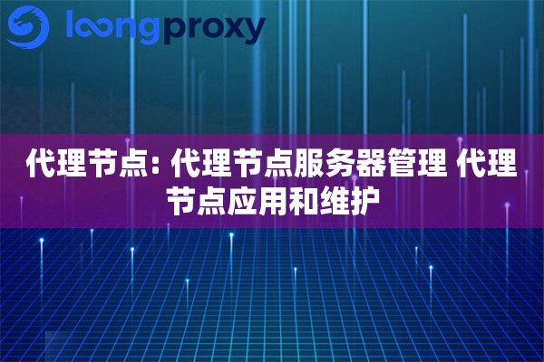 代理节点: 代理节点服务器管理 代理节点应用和维护