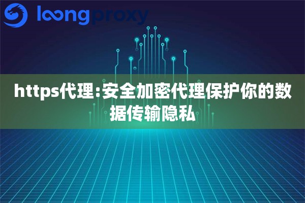 https代理:安全加密代理保护你的数据传输隐私