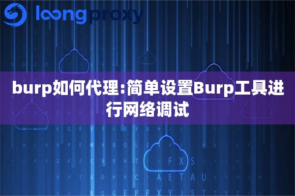 burp如何代理:简单设置Burp工具进行网络调试