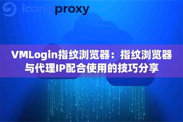 VMLogin指纹浏览器：指纹浏览器与代理IP配合使用的技巧分享