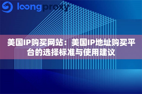 美国IP购买网站：美国IP地址购买平台的选择标准与使用建议