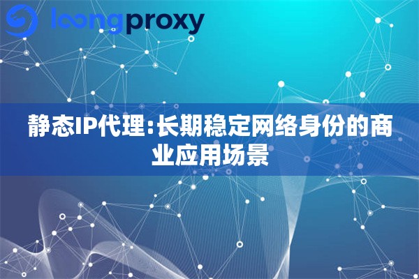 静态IP代理:长期稳定网络身份的商业应用场景