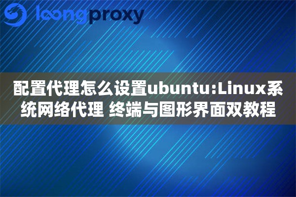 配置代理怎么设置ubuntu:Linux系统网络代理 终端与图形界面双教程