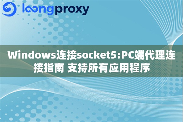 Windows连接socket5:PC端代理连接指南 支持所有应用程序