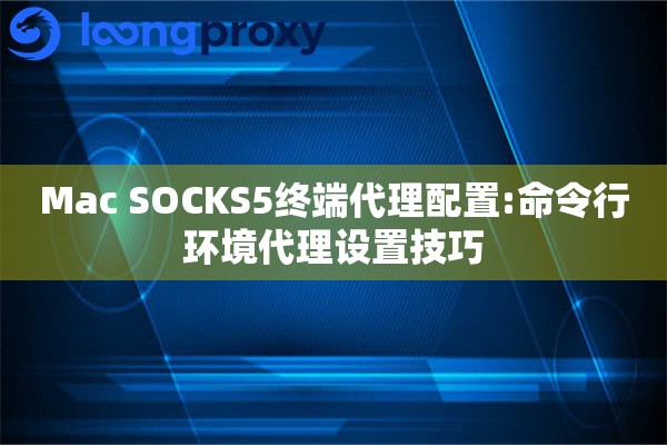 Mac SOCKS5终端代理配置:命令行环境代理设置技巧