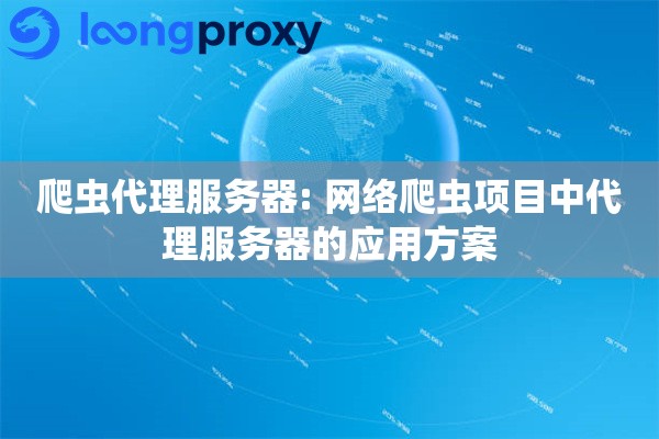 爬虫代理服务器: 网络爬虫项目中代理服务器的应用方案