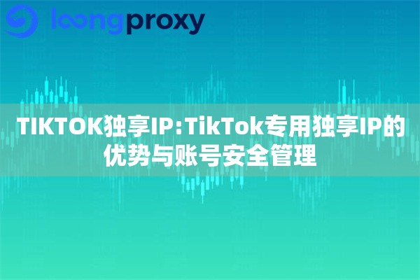 TIKTOK独享IP:TikTok专用独享IP的优势与账号安全管理