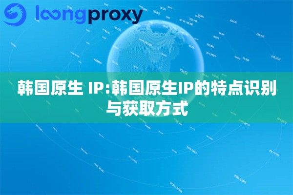 韩国原生 IP:韩国原生IP的特点识别与获取方式