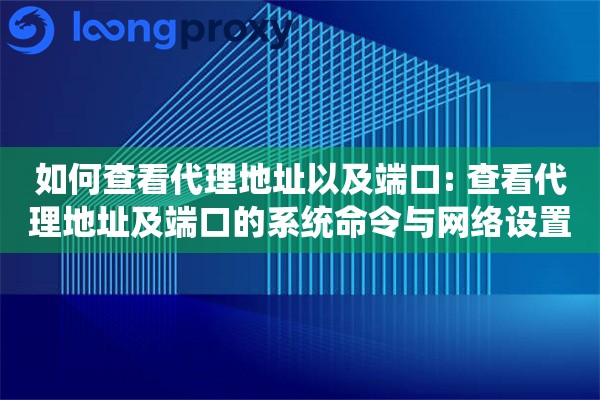 如何查看代理地址以及端口: 查看代理地址及端口的系统命令与网络设置检查 如何查看代理地址以及端口: 查看代理地址及端口的系统命令与网络设置检查