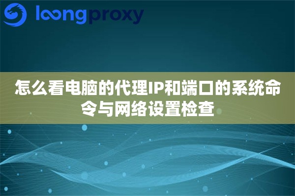 怎么看电脑的代理IP和端口的系统命令与网络设置检查