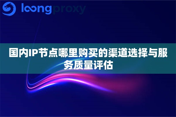 国内IP节点哪里购买的渠道选择与服务质量评估